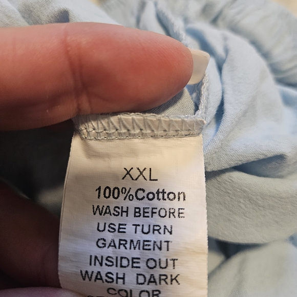 Light Blue Drawstring Shorts - Picture 3 of 3